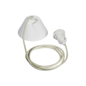 Ceiling lamp set with fabric cord (old white)